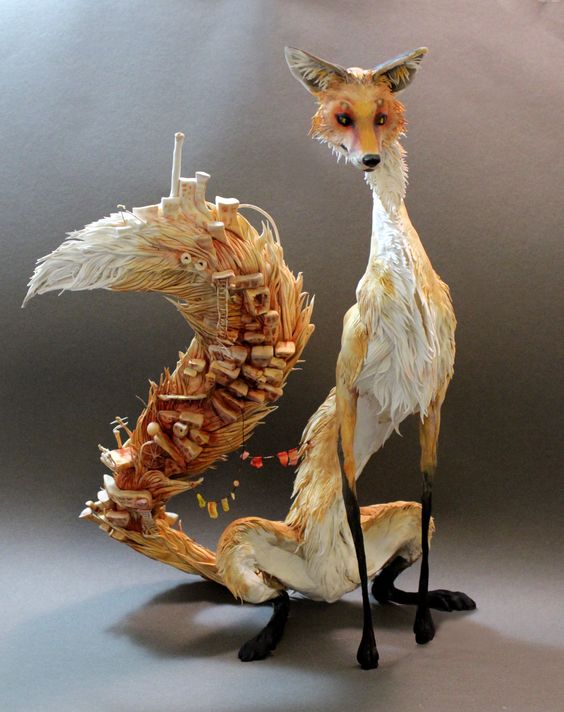 Ellen Jewett, Natural History Surrealist Sculpture, Fox
